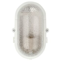 Светильник ЭРА НБП 01-60-012 с ободком Евро пластик / стекло IP53 E27 max 60Вт 185х120х110 овал белый