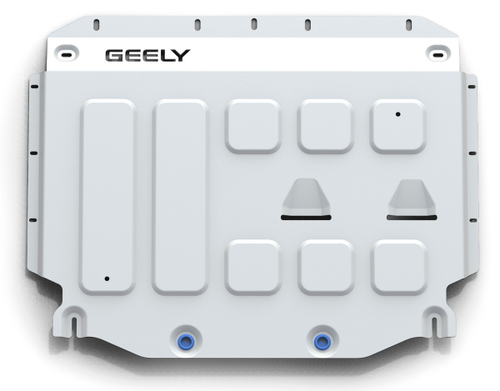 Защита картера и КПП Rival для Geely Tugella (V - 2.0) 2020-н.в., штампованная, алюминий 3 мм, с крепежом, 333.1923.1