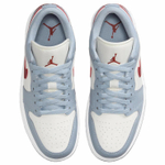 Кроссовки Jordan Air Jordan 1 Low Blue Grey Dune Red (Женская размерная сетка)