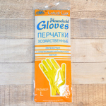 Перчатки латексные с хлопковым напылением р.L Люкс Household Gloves