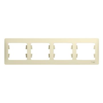 Рамка 4-м Glossa горизонт. беж. SE GSL000204
