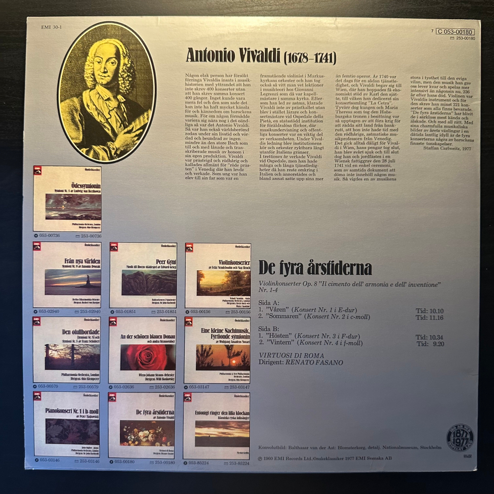 Антонио Вивальди - Времена года (Швеция 1977г.)