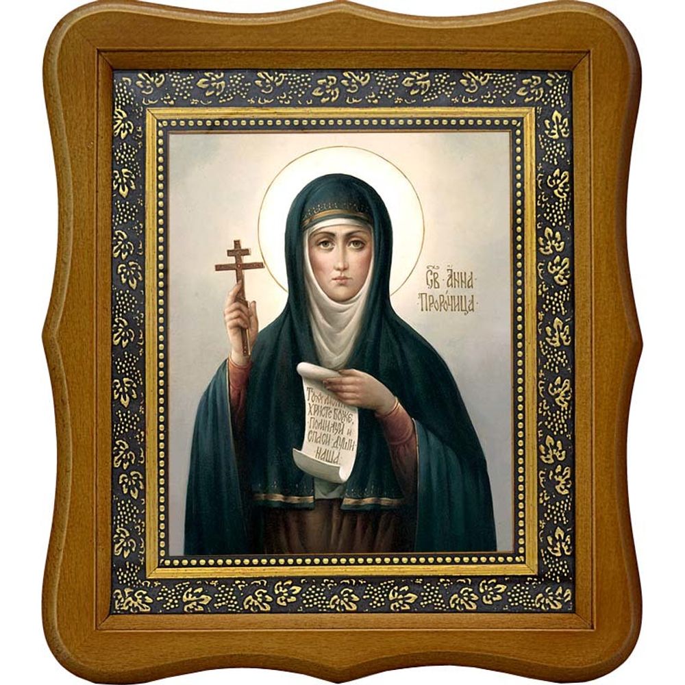 Анна Пророчица праведная, дочь Фануилова. Икона на холсте.
