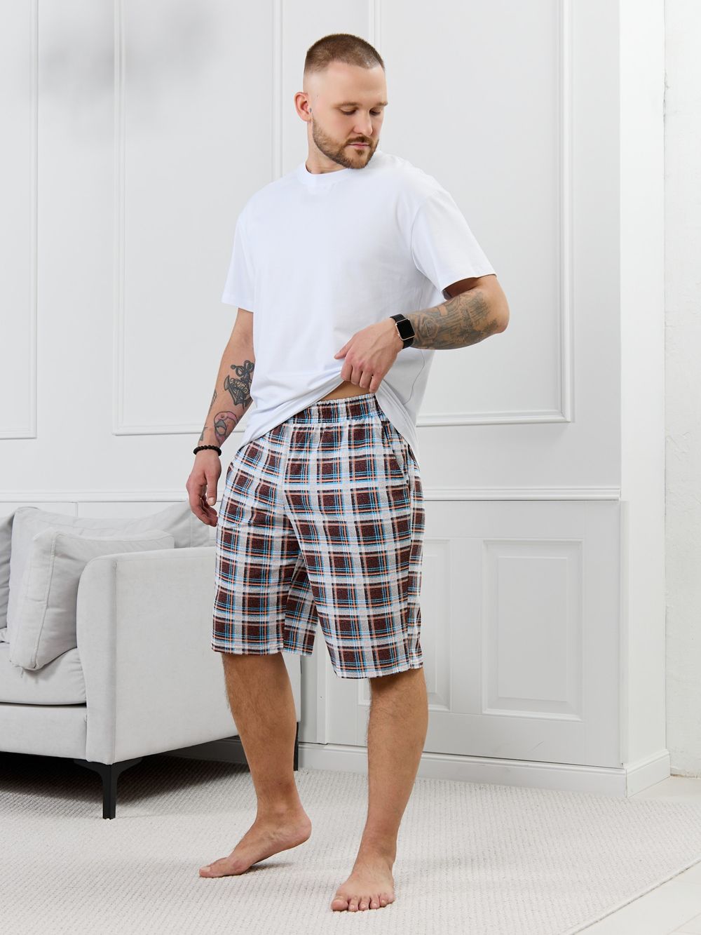 Шорты мужские Тор-2.1 Виотекс КЛЕТКА РАЗНОЦВЕТНАЯ