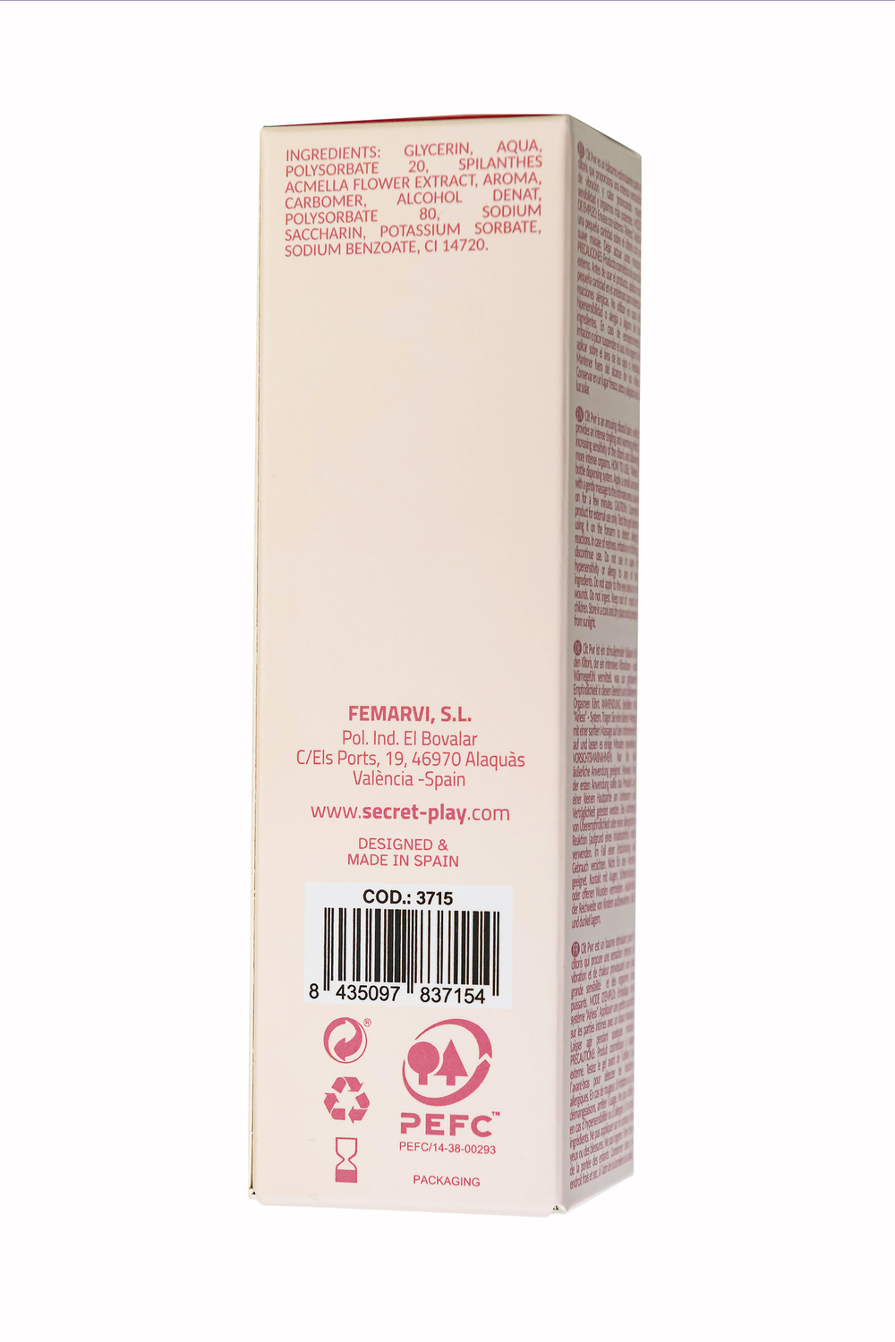 Стимулирующий бальзам для клитора Secret Play клубника 15 мл