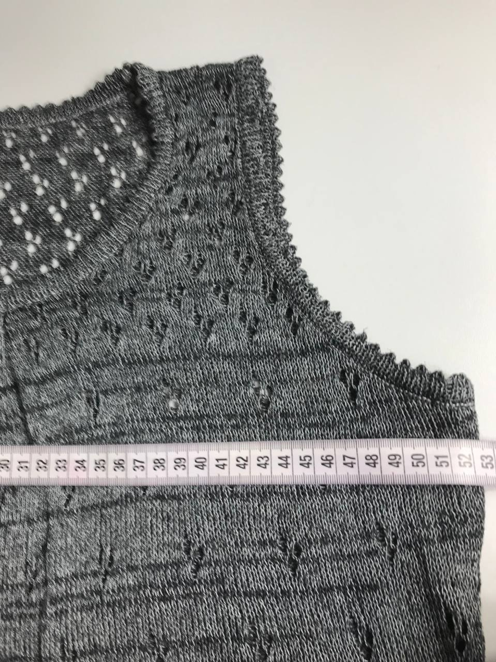 Топ или жилет Синий лен отличного качества 52 размер