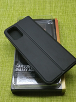 Samsung Galaxy A03s (SM-A037F) / Чехол-книжка (с магнитной крышкой) (черный)