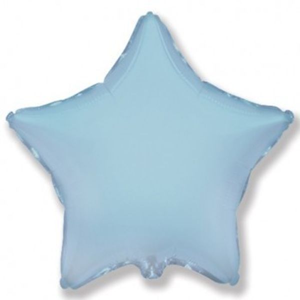 Шар звезда Светло голубая 45см