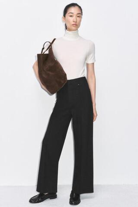 ZARA ДЖИНСЫ WIDE LEG С ВЫСОКОЙ ПОСАДКОЙ — ZW COLLECTION, ЧЕРНЫЙ