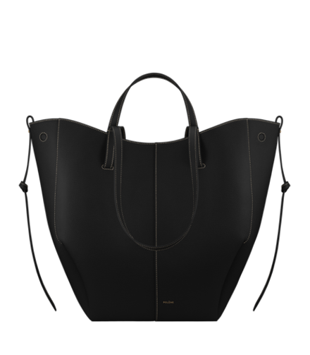 POLENE СУМКА CYME TOTE, ЧЕРНЫЙ/КРЕМОВЫЙ