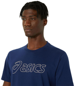 Мужская теннисная футболка Asics Logo Short Sleeve T-Shirt - небесный