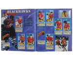 Почти заполненный альбом наклеек. 1996 г. Panini NHL Hockey 96-97. Хоккей. Не хватает 18 шт. из 304