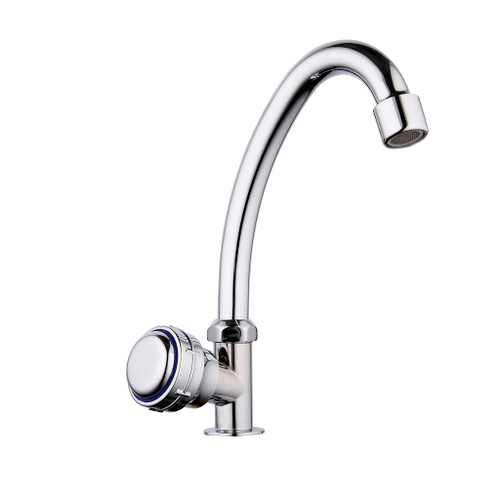 Смеситель для раковины/мойки 1/2 кер F4195 FRAP МОНО (выс.пов.излив, п/гайку, ХРОМ, силумин)