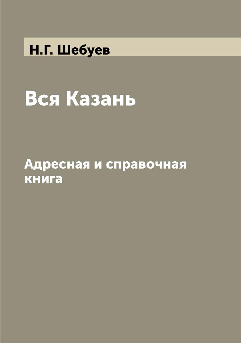 Вся Казань. Адресная и справочная книга | Н.Г. Шебуев
