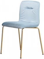 Стул с обивкой Scab Design Alice Pop, золотой, голубой