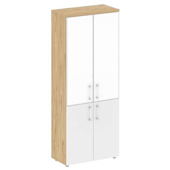 Shift Шкаф высокий широкий SK.ST-1.2R white Тиквуд Светлый/Белый Бриллиант/Стекло White 800*420*1977