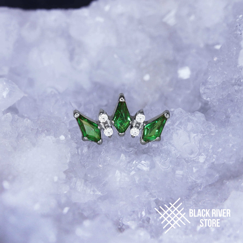 5K Rhombic Green & Crystal