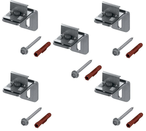 Комплект одинарных креплений TECEprofil для профильной трубы, 9030002, 5 шт
