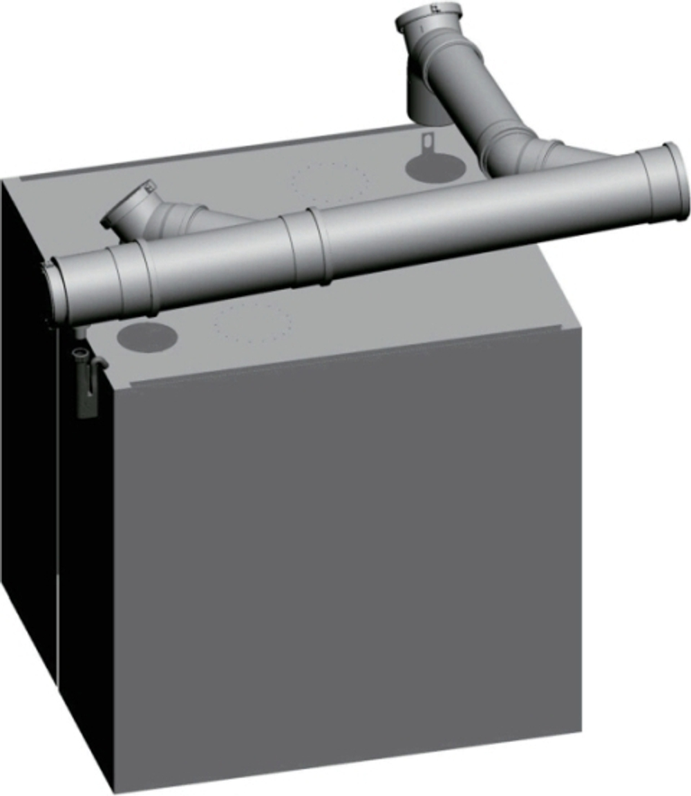 Wolf Дымоход Базовый комплект дымовых труб DN160/200 система Twin