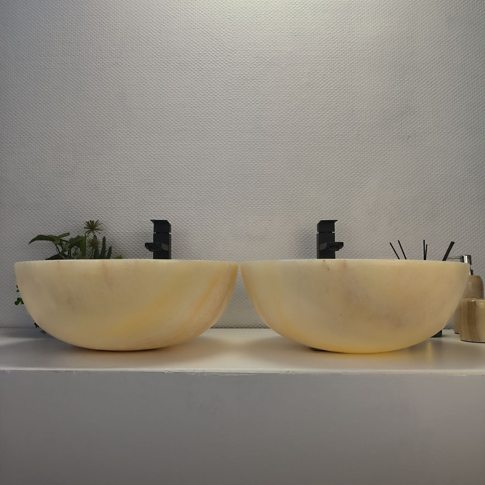 Раковина из оникса Bowl Yellow TinLip BO-62944 45*45*17 39