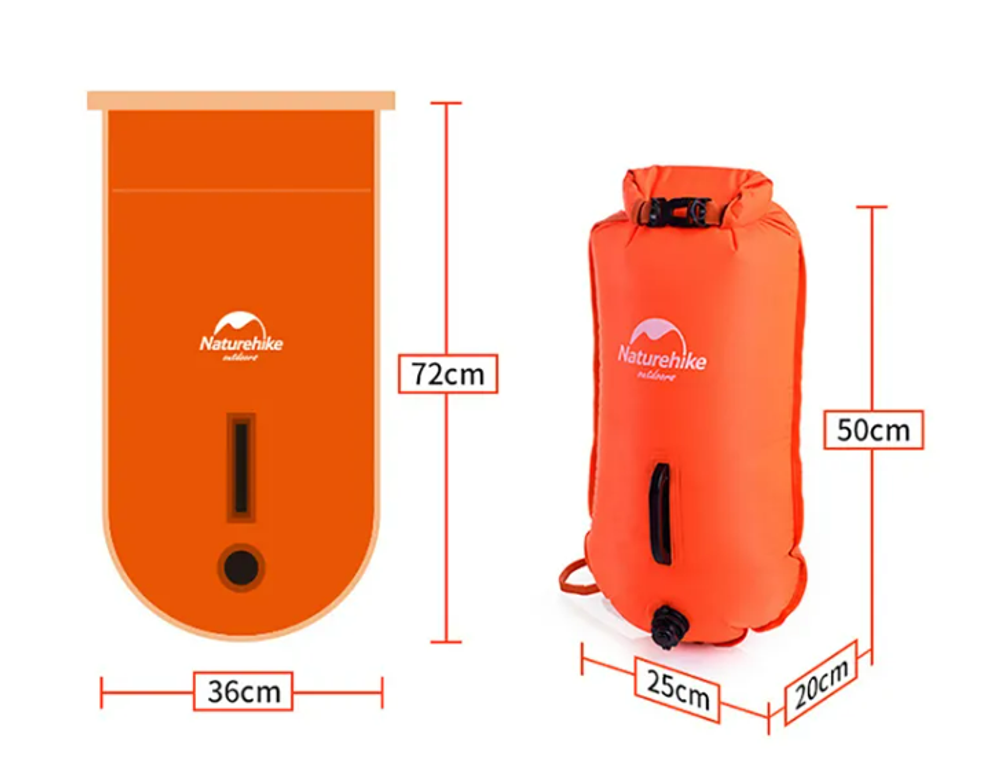 Гермомешок Naturehike туристический 18 л. ярко-оранжевый, артикул NH17S001-G-OR