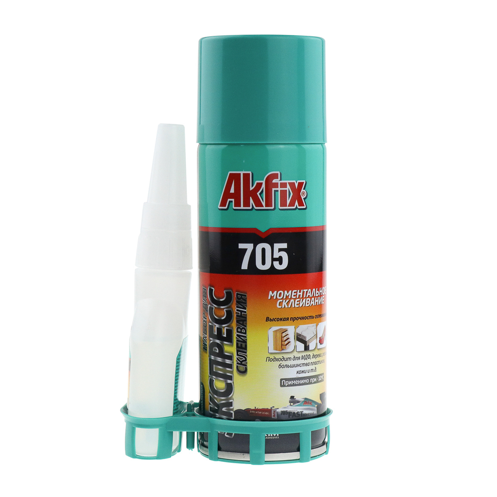 AKFIX 705 НАБОР ДЛЯ ЭКСПРЕСС СКЛЕИВАНИЯ 125 г + 400 мл.