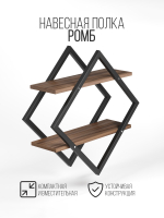 Полка настенная ромб лофт FORMA