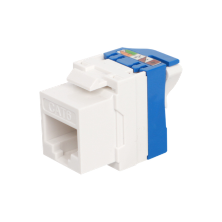 Модуль Keystone Toolless RJ45,  cat. 6,  UTP,  180 град.,  белый