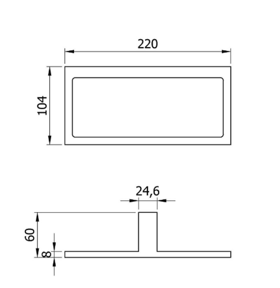 Полотенцедержатель 220 мм нерж. сталь CORINTO 16930.B глянцевый