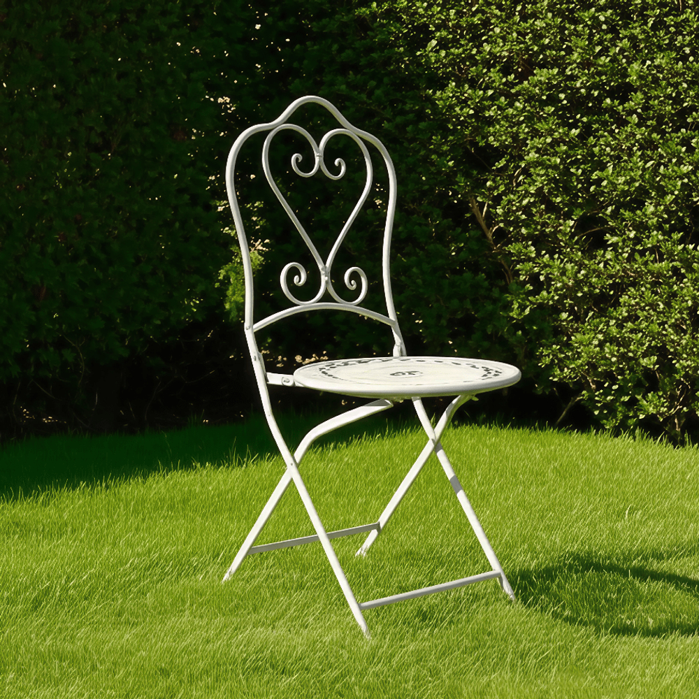 Комплект (стол + 2 стула) Secret de Maison Monique (mod. PL08-6241.6242) металл, стол:62*73, стул: 48*40*93, Античный белый (Antique White)