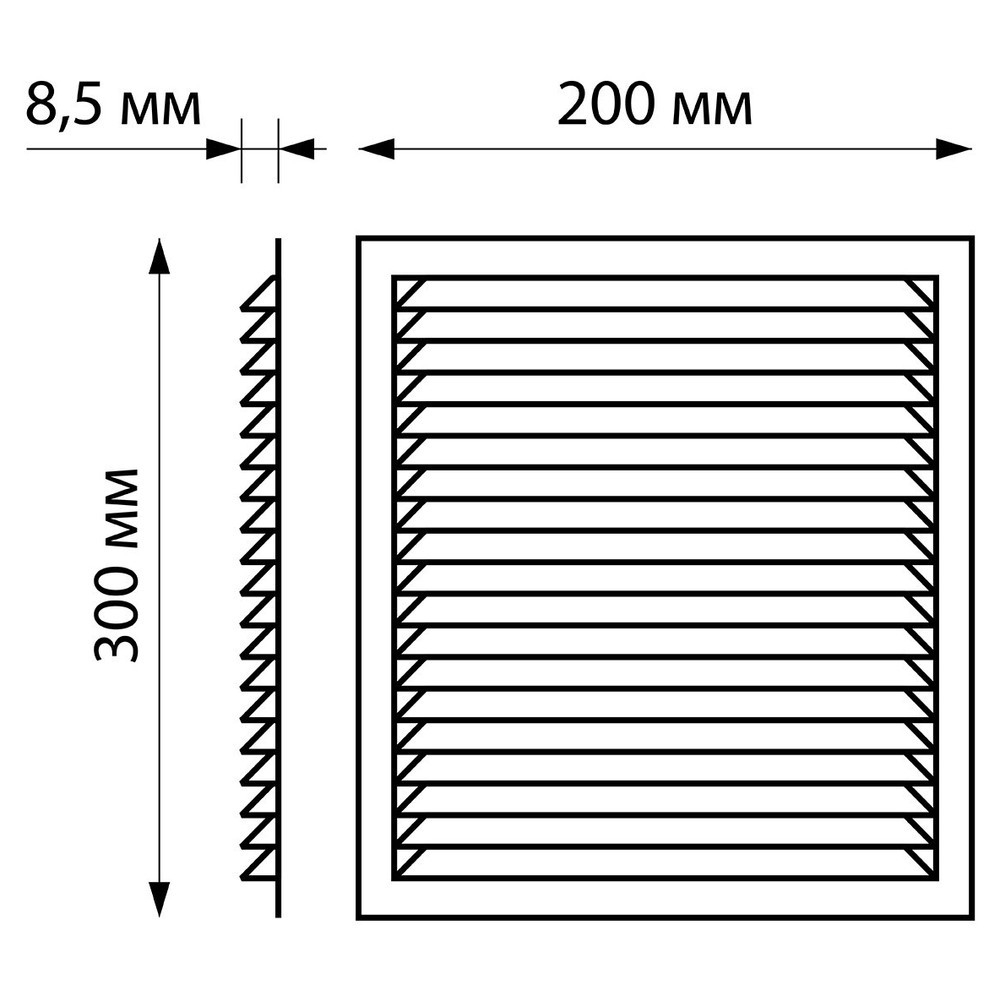 Решетка Космовент 200/300 с сеткой