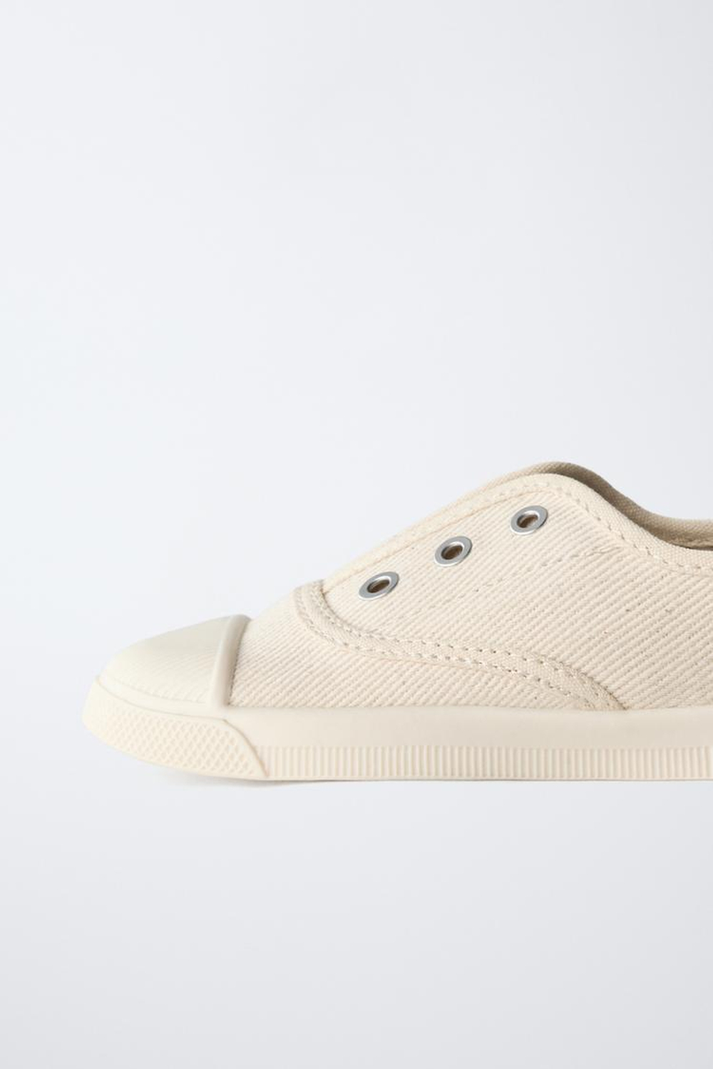 ZARA КЕДЫ ИЗ ХЛОПКА, ЭКРЮ