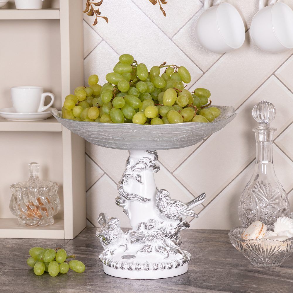 Фруктовница-конфетница Мелодия Любви Серебро