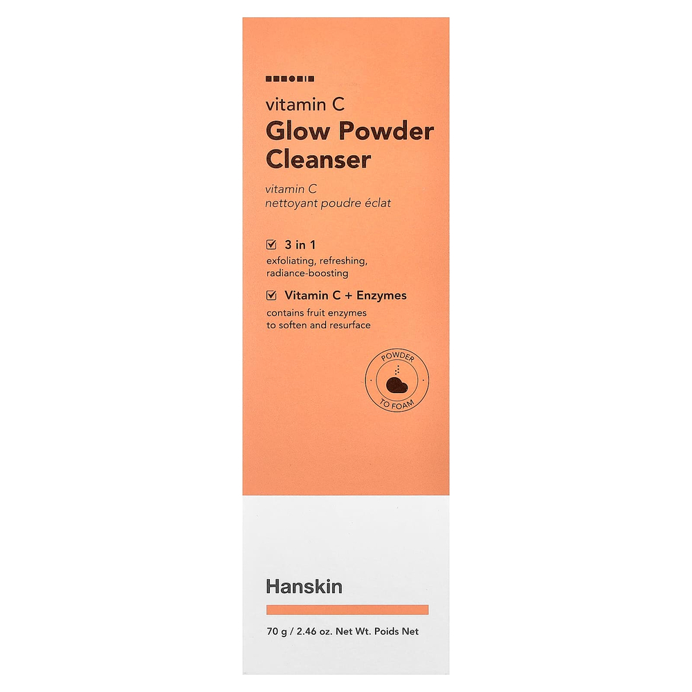 Hanskin, очищающий порошок с витамином С, для сияния кожи, 70 г (2,46 унции)