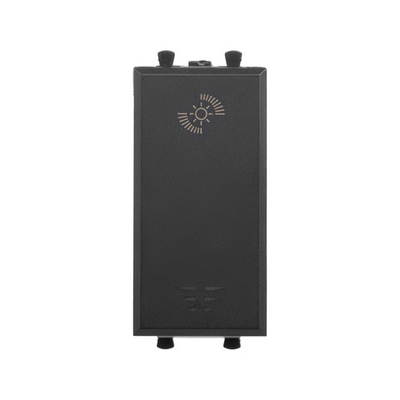 Диммер кнопочный модульный для LED ламп, "Avanti", "Черный матовый", 1 модуль