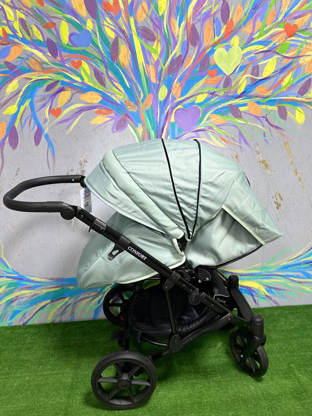 PITUSO Коляска 2 в1 CONFORT короб+прогулка Misty Mint/Plus