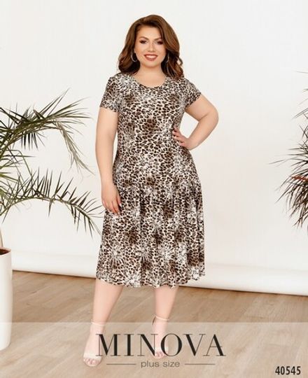 Платье 436-леопард Minova Фото 2