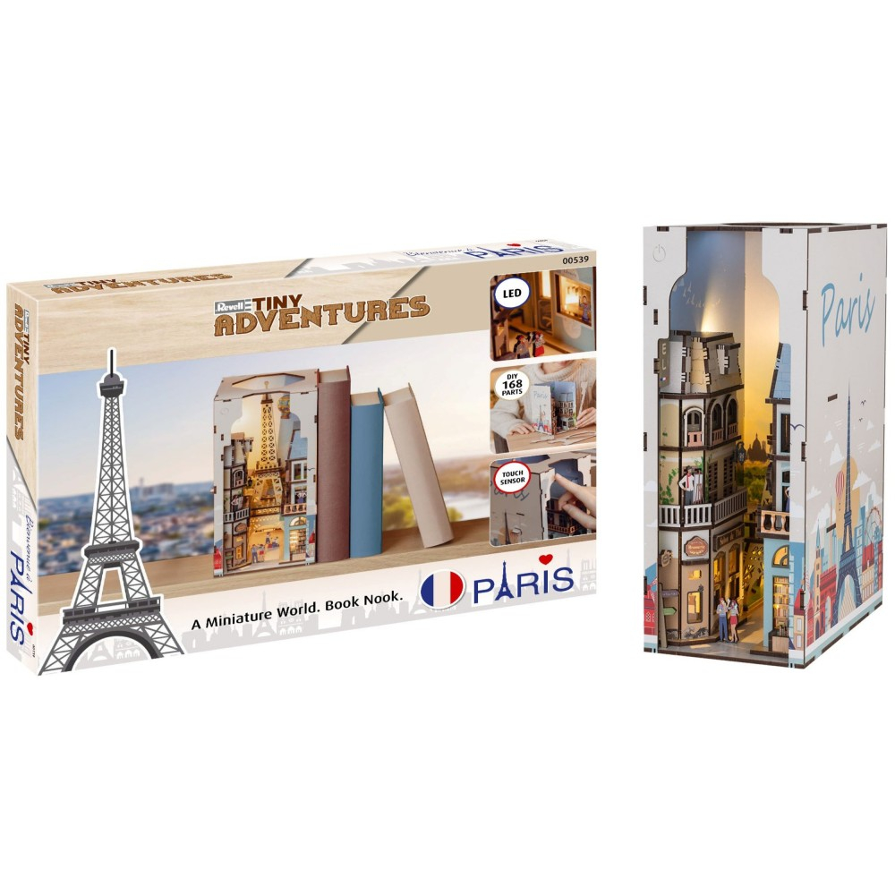 Конструктор-диорама Revell Tiny Adventures Book Nook 00539 Париж DIY 168 деталей 00539 — фото 1