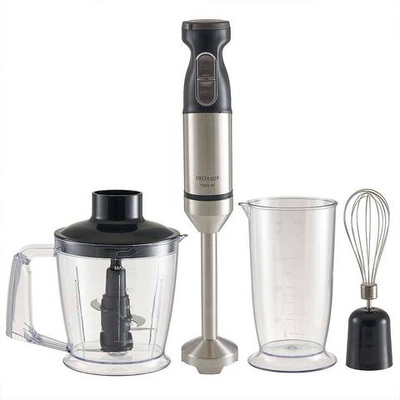 Блендер погружной 1500 Вт DELTA LUX DE-7011B с измельчителем, венчиком, стаканом, черный