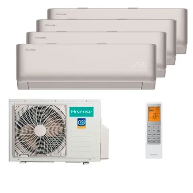 Мульти сплит-система Hisense на 4 комнаты (20+20+20+35 кв.м.) VIBE PRO CHAMPAGNE