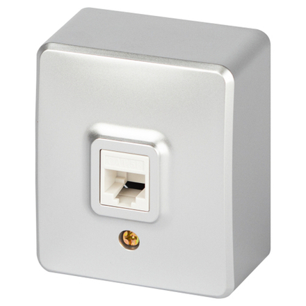 Розетка ЭРА Эксперт 11-3203-03 информационная RJ45, IP20, ОУ, алюминий