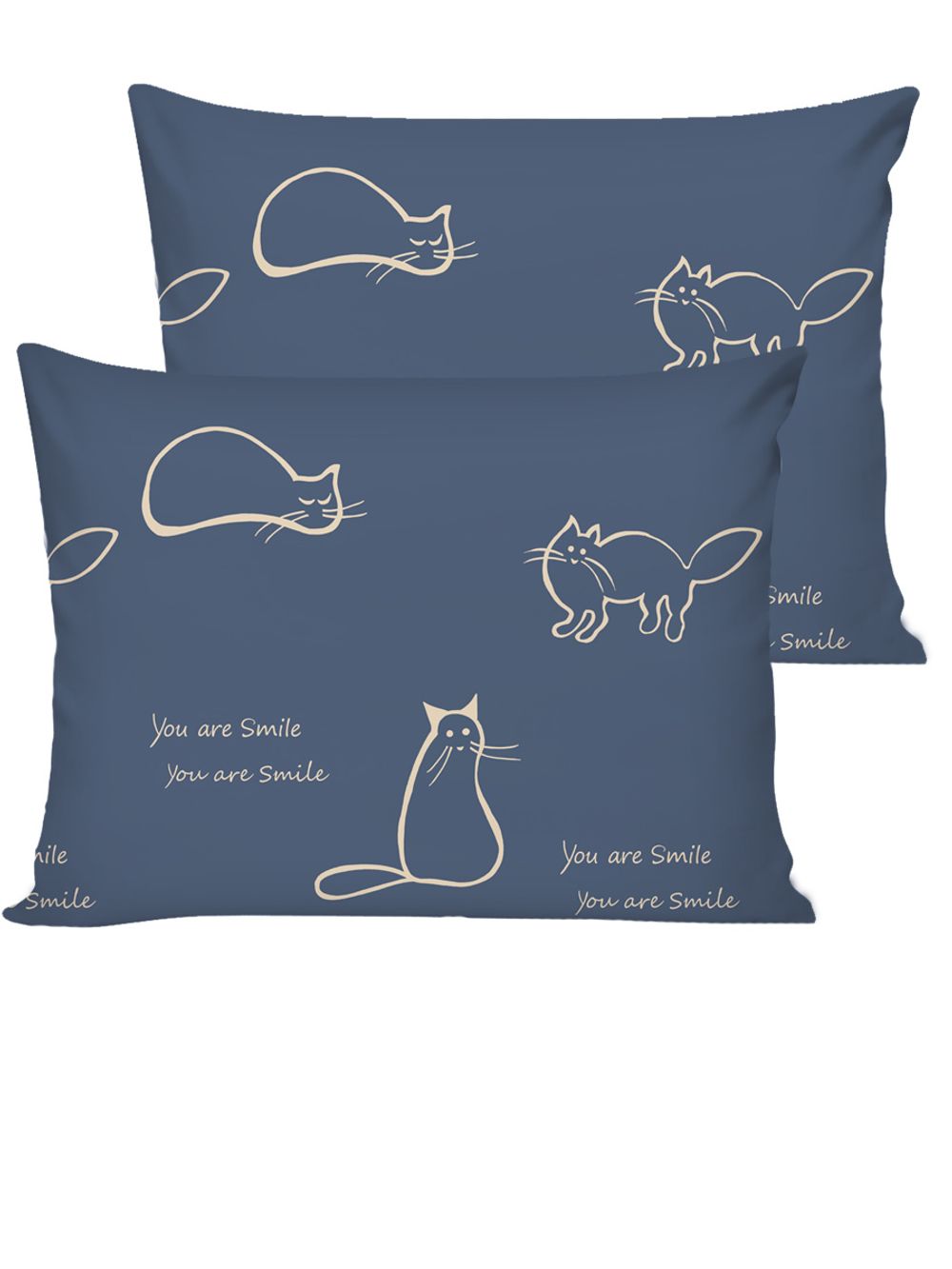 Постельное белье сатин Milky Garden "КОТИКИ/КОТИКИ (компаньон)" 2-спальное Наволочка 50х70 см 2 шт Простынь на резинке 160x200 см Пододеяльник 175x215 см