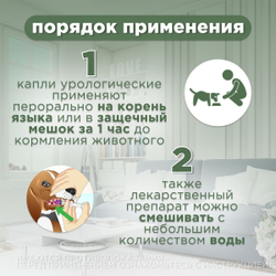 Капли урологические для профилактики и лечения МКБ, острых и хронических заболеваний мочевыводящих путей и почек АВЗ Уролекс для собак, 50 мл