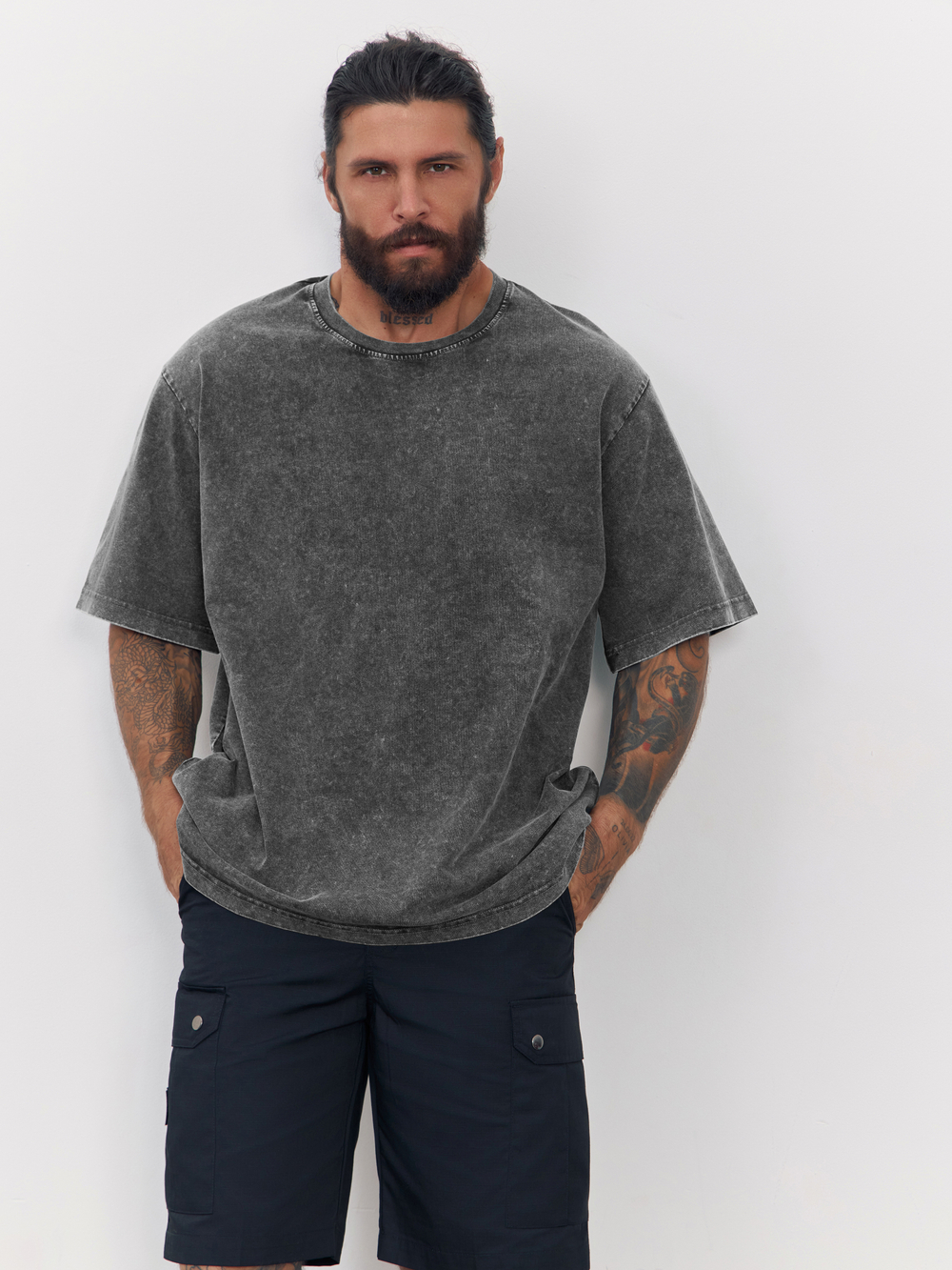 Футболка garment dyed (хаки)