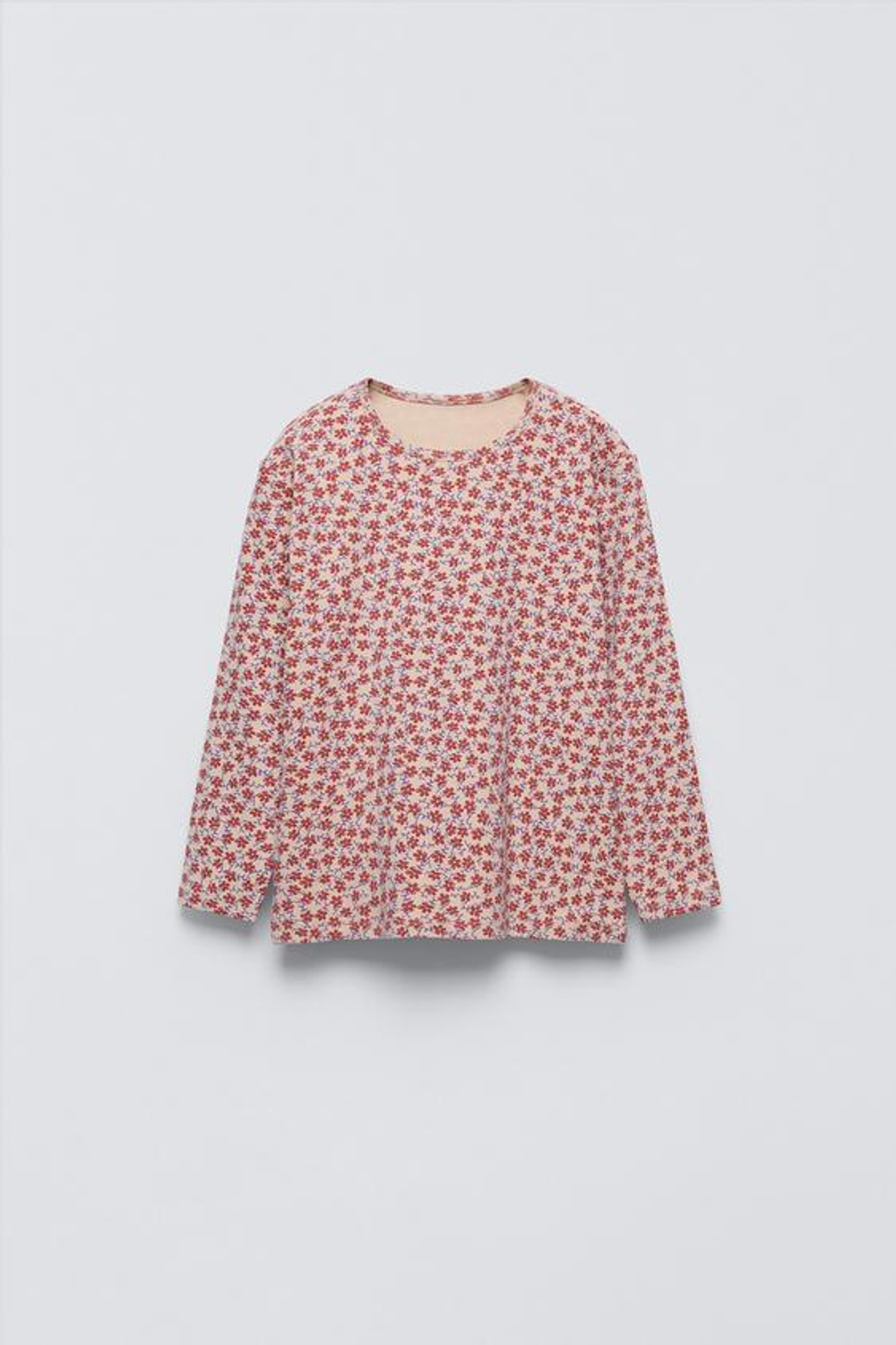 ZARA ПИЖАМА С ЦВЕТОЧНЫМ ПРИНТОМ, ЦВЕТ БУРГУНДСКОГО ВИНА