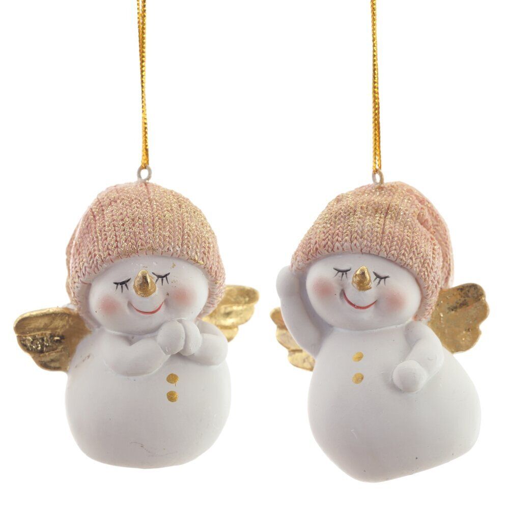 GAEM Фигурка декоративная подвесная "Снеговик", L5,5 W4,5 H7,5 см, 2в.