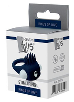 Синее эрекционное виброкольцо STIMU RING (Цвет: синий)
