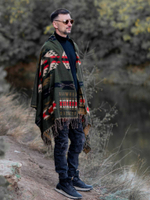 Палантин теплый с орнаментом Навахо