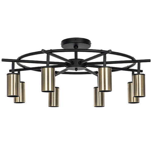 LR718318 Люстра RULLO 8х50W GU10 ЧЕРНЫЙ/БРОНЗА (571718+214431-8)