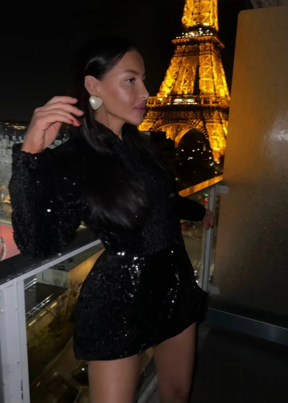 Жакет Икона в пайетку, Черный